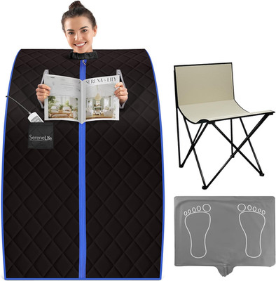 Portable Sauna Box for Home, Infrared Sauna Tent with Heated Foot Pad and Foldin