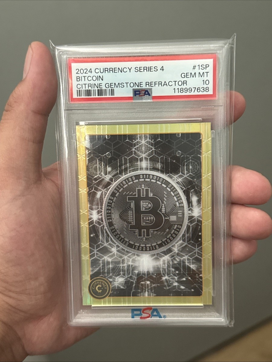 Cardsmiths Currency Series 4 Bitcoin #1-SP Citrine 18/40 PSA 10 Cardsmiths Currency Series 4 Bitcoin #1-SP Citrine 18/40 PSA 10