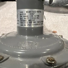 MEGR-1632-CFF Integral Two Twin Stage Propane Regulator 1/4" - 3/4" NPT 9-13" WC