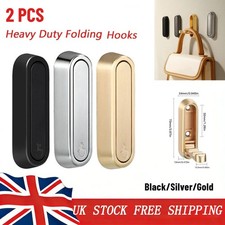 2PCS Folding Wall Hook Foldable Wall Mount Clothes Coat Hanger Hook Kitchen Hook