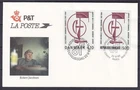 w2653/ France-Denmark Jointly-Issued Robert Jakobsen FDC Cover 1988