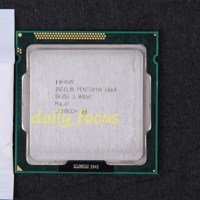   Pentium Dual-Core G860 SR058 3 GHz CM8062307260237 CPU LGA 1155 5 GT/s DMI #bv