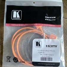Kramer HDMI Cable 3ft Orange RoHS Compliant C-HM/HM/PICO/OR-3 97-0133301