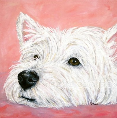 West Highland White Terrier WESTIE MATTED SQUARE PRINT good-dog-jack Dog RANDALL