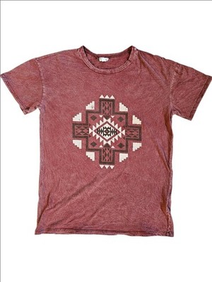Hem & Thread Women s Small T-Shirt Aztec Southwestern Tribal Graphic Made USA