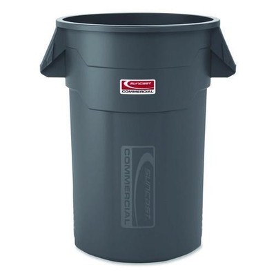 Suncast Commercial Injection Molded Utility Trash Can, 44 gal, Plastic/Resin