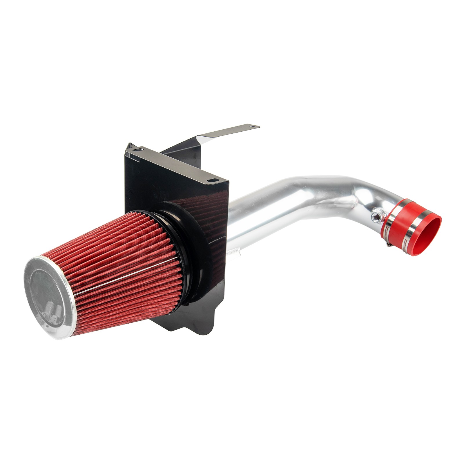 Cold Air Intake Kit + Red Filter 3.5" w/Heat For 14-18 GMC Sierra 1500 5.3L/6.2L