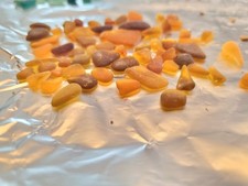 100 Pieces of Orange Unique Sea Glass Found on a Hidden Beach in Croatia