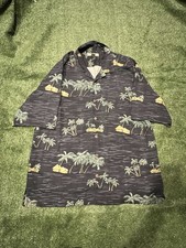Tommy Bahama 100 Silk Hawaiian Shirt South Pacific Asian Tropical Palm Tree XL