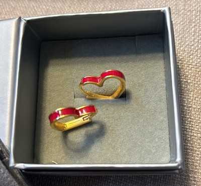 Nib Dean Davidson Enamel Heart Huggies/ Earrings * final price*