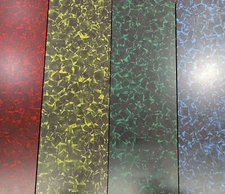 Colored Forged Pattern Carbon Fiber Sheet Red/Blue/Yellow/Green/Black All Size
