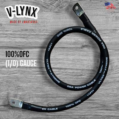 1/0 AWG 0 Gauge Copper Battery Cable Power Wire Car, Marine, Inverter, RV, Solar