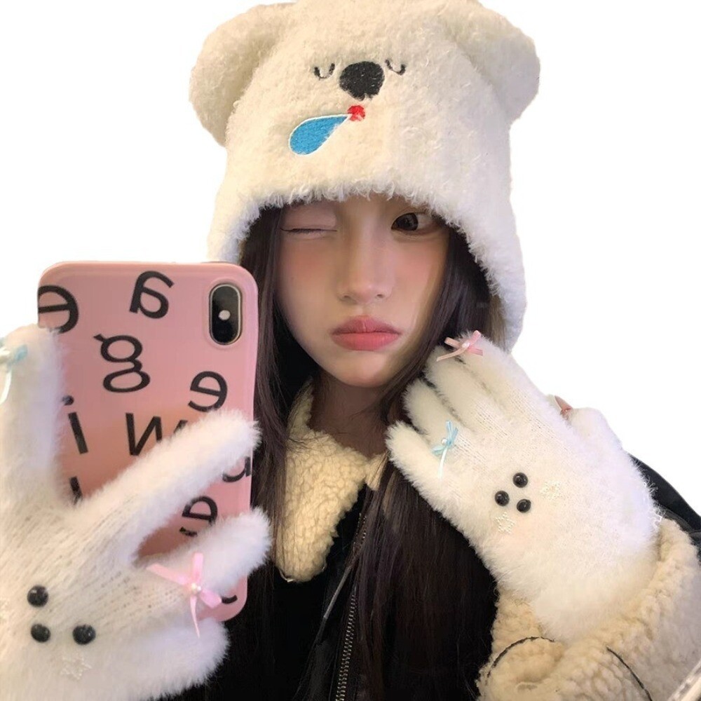 APL Berretto invernale caldo paraorecchie berretto morbido vento cappello denso sport all'aperto