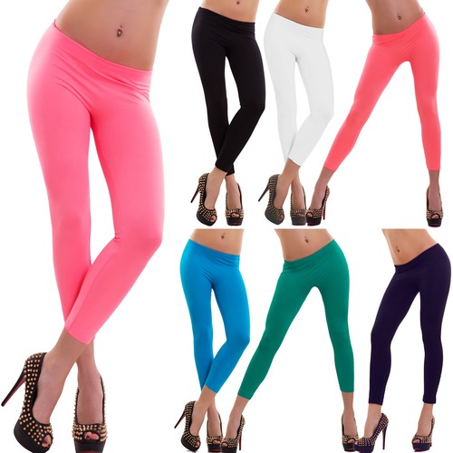Leggings donna pantacalze donna aderenti microfibra fuseaux nuovi F2298 |  eBay