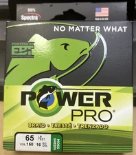 Power Pro Spectra Fiber Braided Fishing Line Moss Green 150YD/65LB