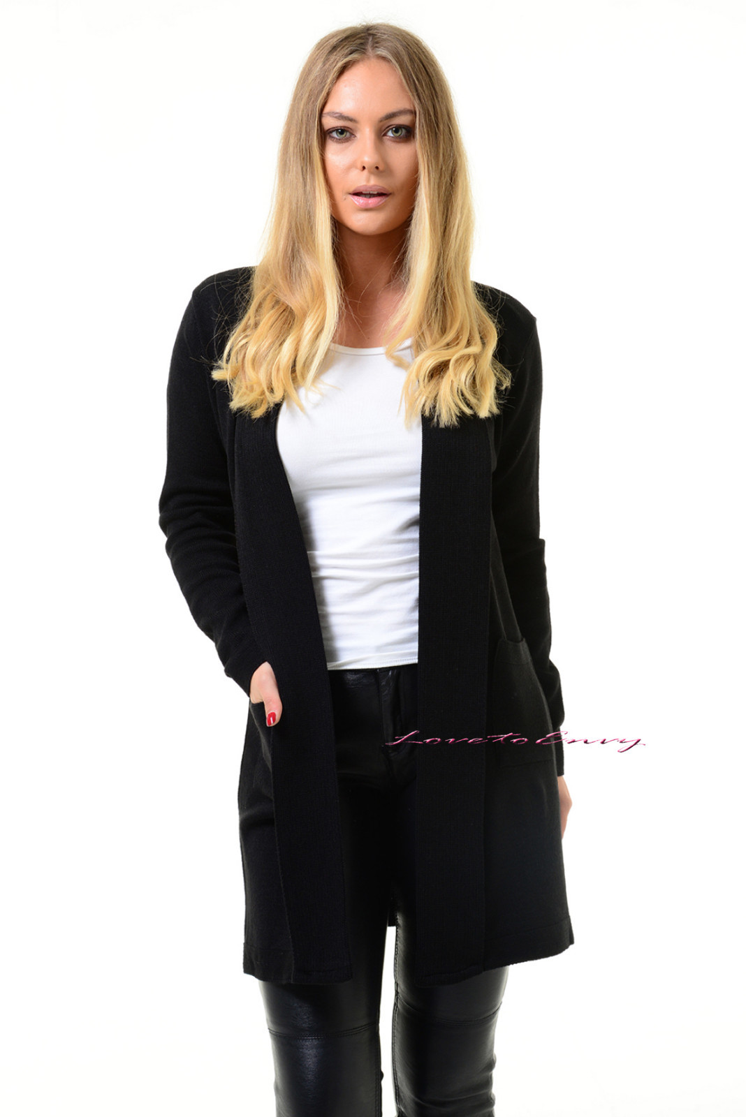Ladies NEW Open Front Cardigan Casual Long Sleeve Smart Jacket Sweater Coat Top.