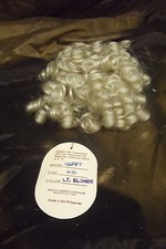 Playhouse Modacrylic Doll Wig 9 10 LT. Blonde Happy Curls Heat Resistant 200F