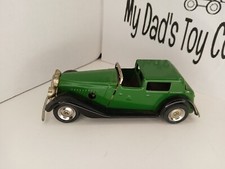 VINTAGE TRI-ANG MINIC CLOCKWORK 18M VAUXHALL COUPE Green BLACK CHASSIS MODEL