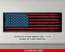 American Flag Gym Banner - Motivational Wall Art
