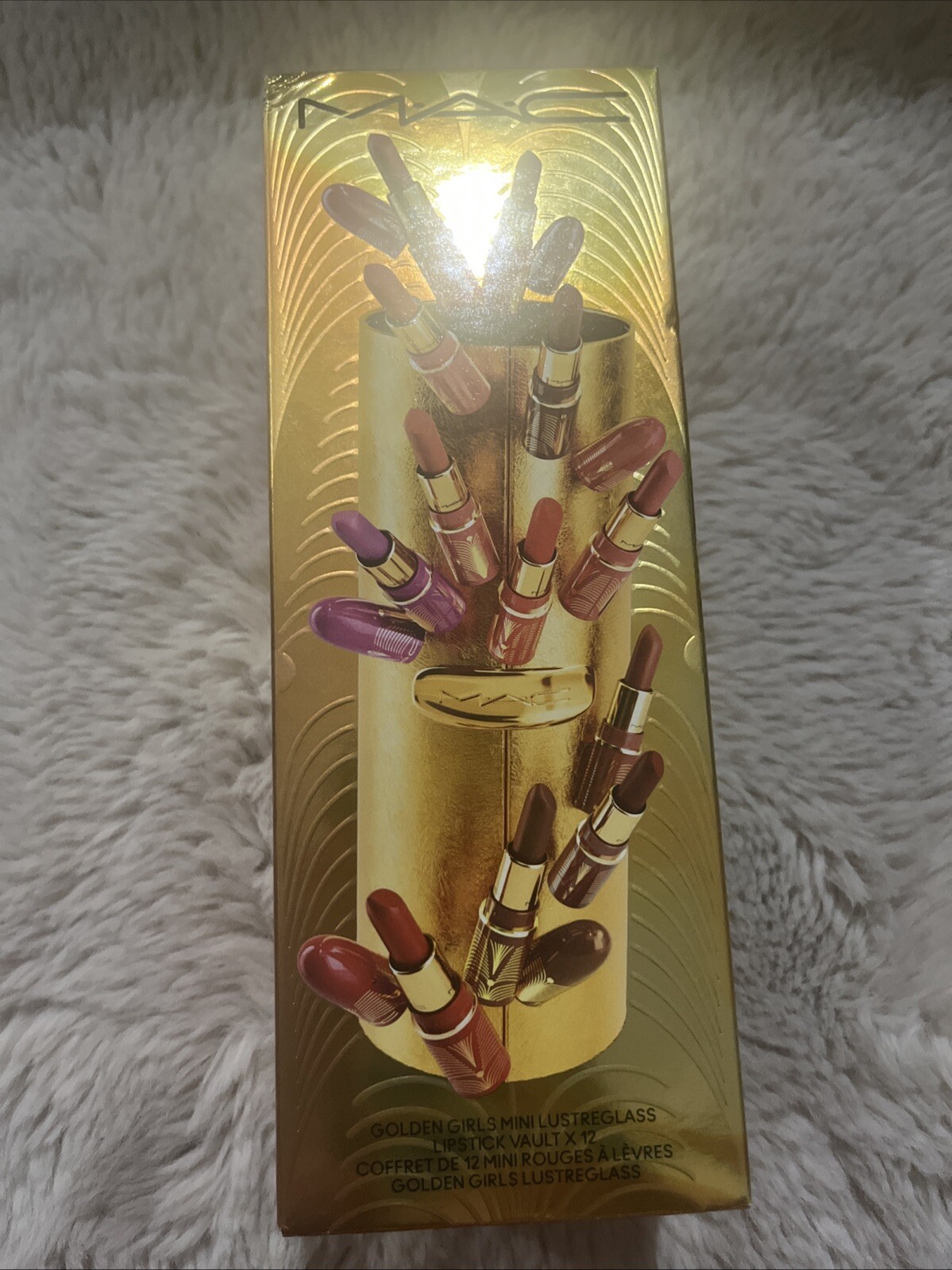 Mac Golden Girls Mini Lustreglass Lipstick Vault X12