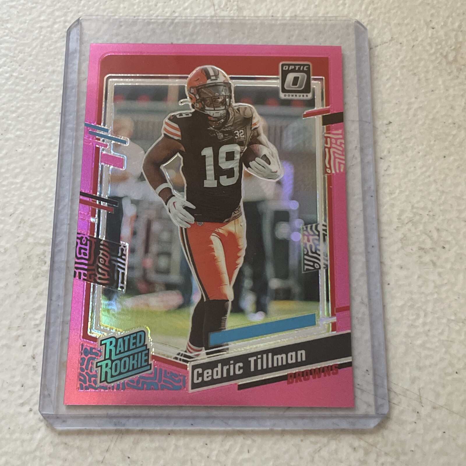 Cedric Tillman 2023 Panini Donruss Optic - Rated Rookie Pink Prizm #224 (RC)