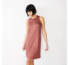 Nine West Womens Rib Sleeveless Racerback Swing Dress WW21Y311RS M