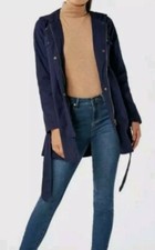 Just Fab A Line Parka Jacket Navy Blue Womens Size Small Ref '*
