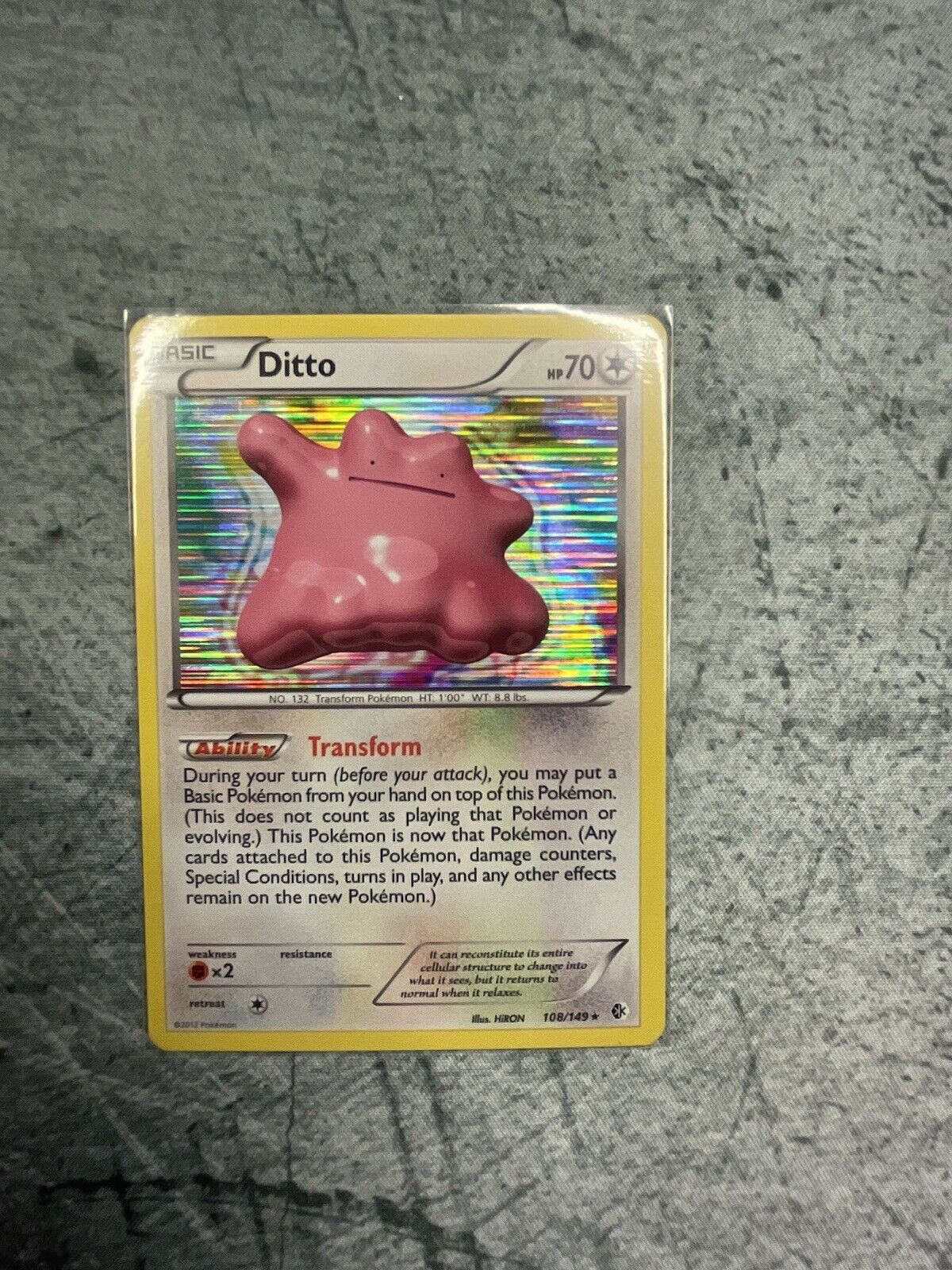 Carta de Jogo: Ditto (Pokémon TCG(Boundaries Crossed Set) Col:PKM-BCS-EN108