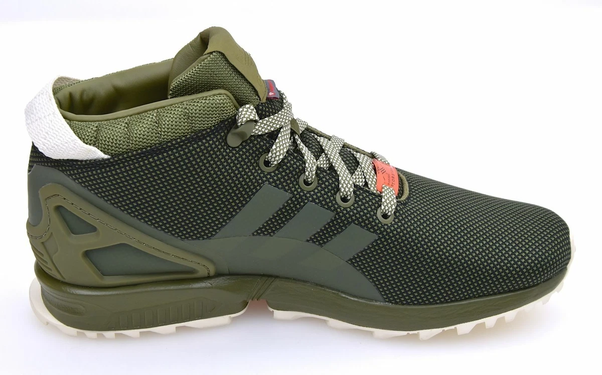 Unisex Adidas Originals ZX Flux 5/8 Trail Trainer - S79742 - Olive Green |  eBay