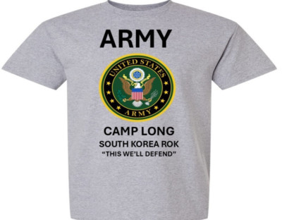 CAMP LONG *SOUTH KOREA ROK* SHIRT W/EMBLEM*ARMY OFFICIALLY LICENSED