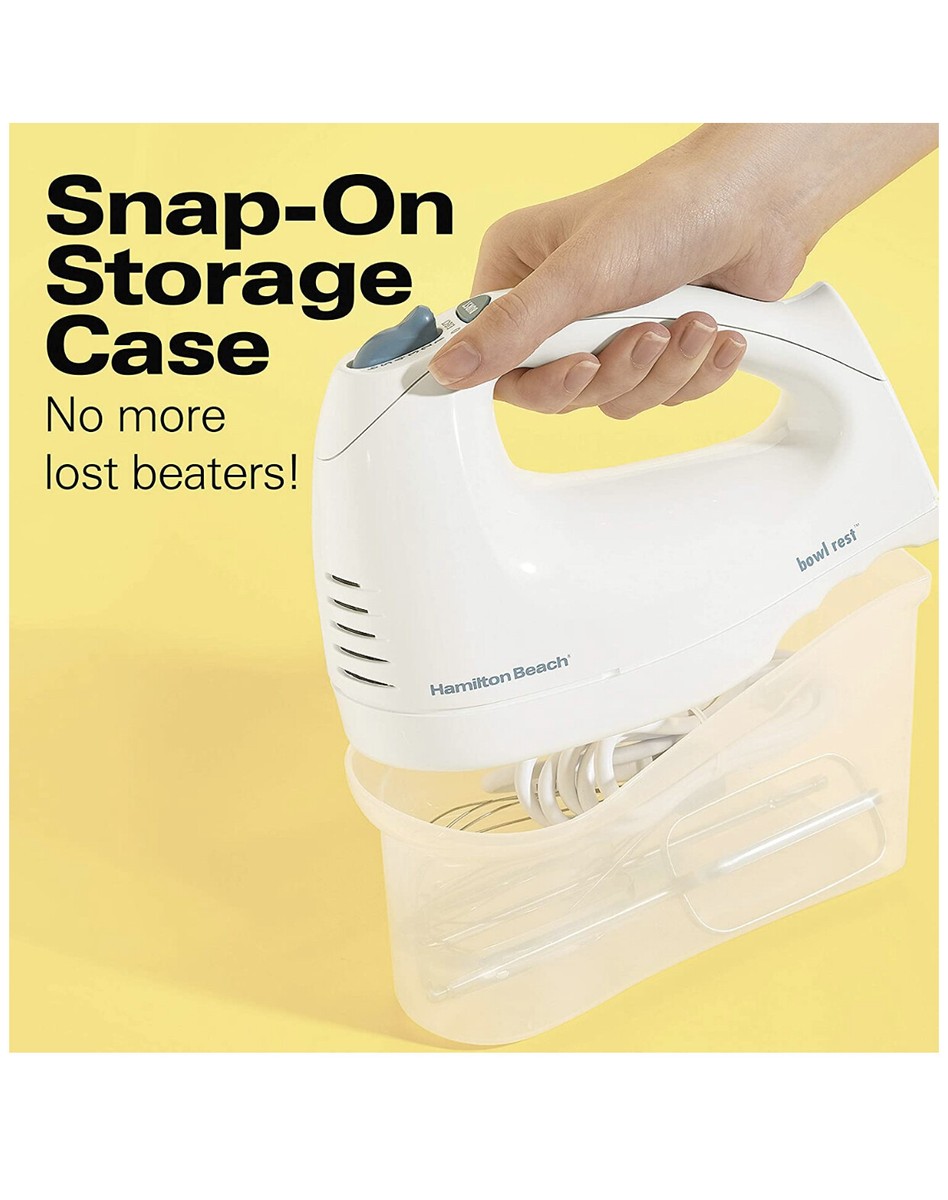 Hamilton Beach 6-Speed Electric Hand Mixer with Snap-On Storage