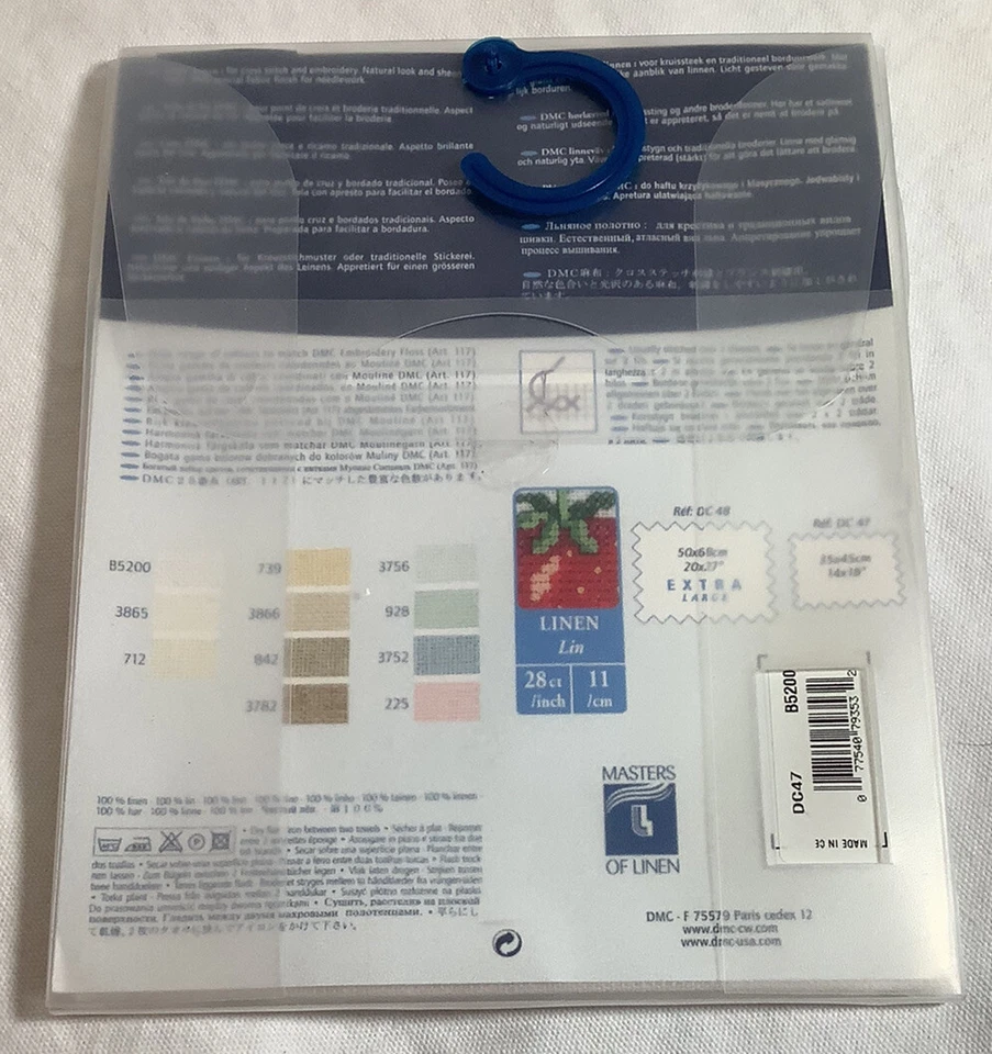 DMC Linen Needlework Fabric 14x18” White Crafting Cross Stitch NOS - Image 2 of 2