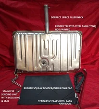 Gas tank for 1968-1969 Chevelle - 2 Line Sending unit - Straps & Pad OE finish