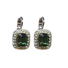 Mariana Earrings Simply Elegant Green Tourmaline & Erinite Austrian Crystals ...