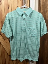 Vintage 70s Arnold Palmer Golf Polo Shirt Blue Striped Men's Size Medium