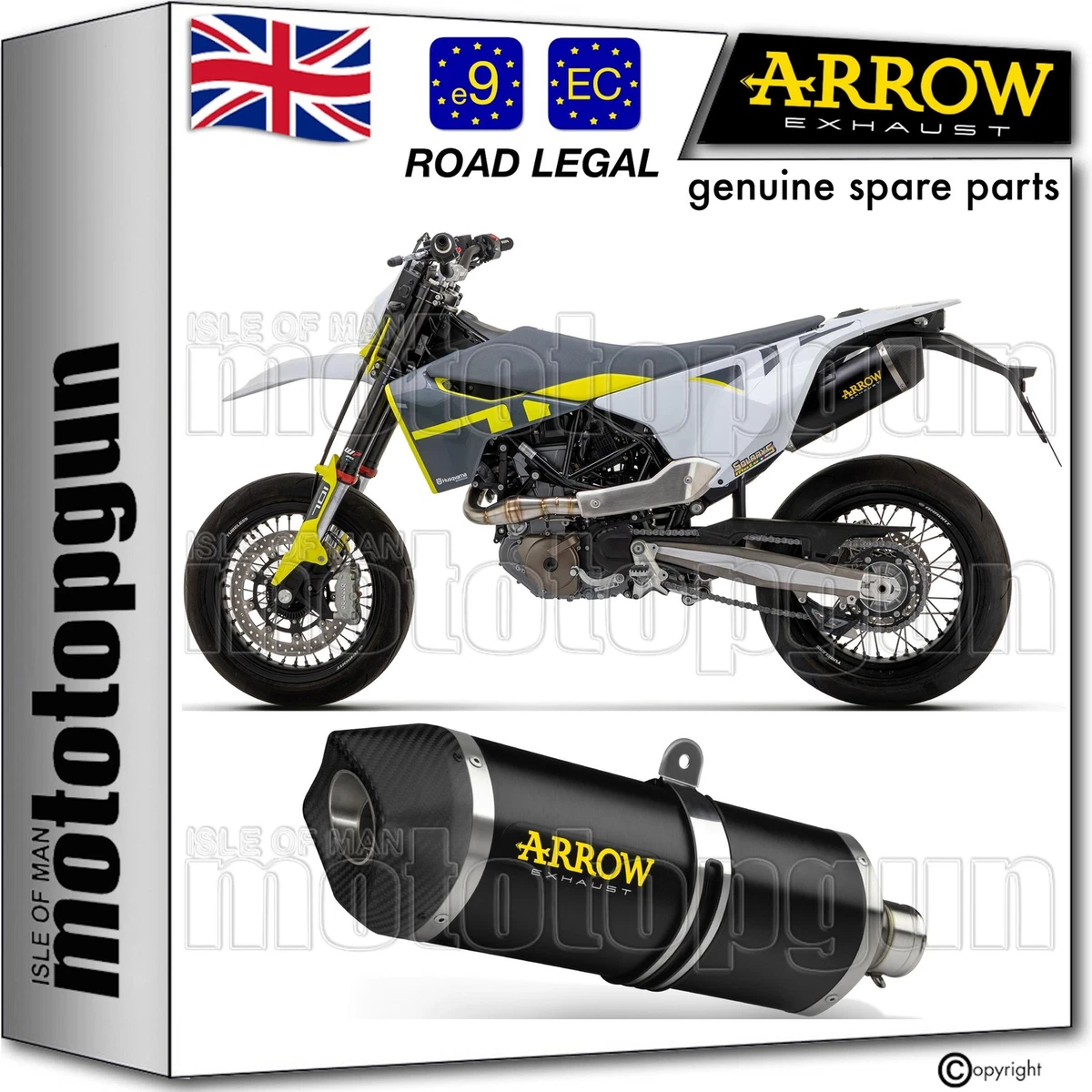 ARROW EXHAUST OPEN RC RACE TECH BLACK ALUMINIUM C KTM 690 SMC R