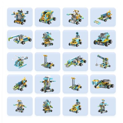 Bausteine Set - 22 in 1 DIY Roboter & Maschinenbaukasten für Kinder - 606PCS