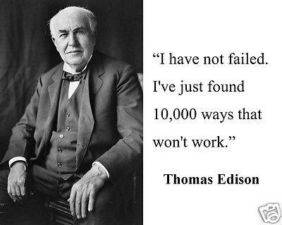 Thomas Edison Famous Inventor TeacherMotivational Quote 11 x 14 Photo Picture