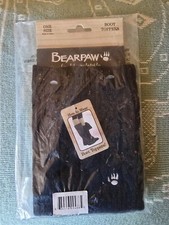 BEARPAW Black NWT Knitted Boot Toppers One Size Women s Leg Warmers Cuffs Winter