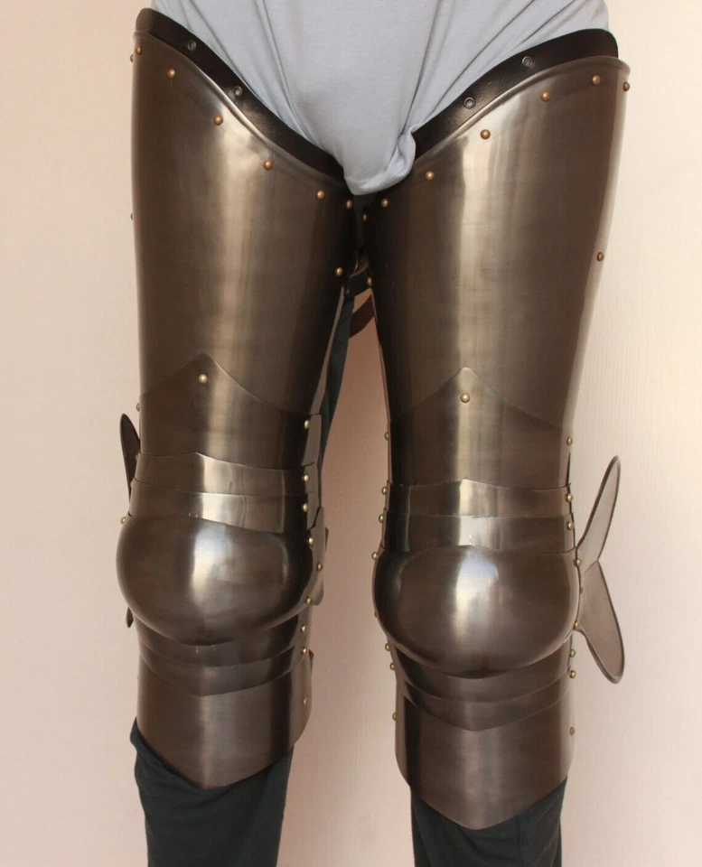 手工哥特式钢护腿骑士护腿盔甲 — 第 4/4 张图片