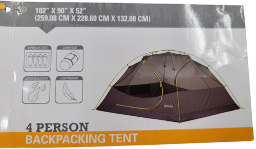 Outdoor Products 4 Person Lightweight Backpacking Tent 102"x90" Green/Gray NWT - Picture 3 of 14