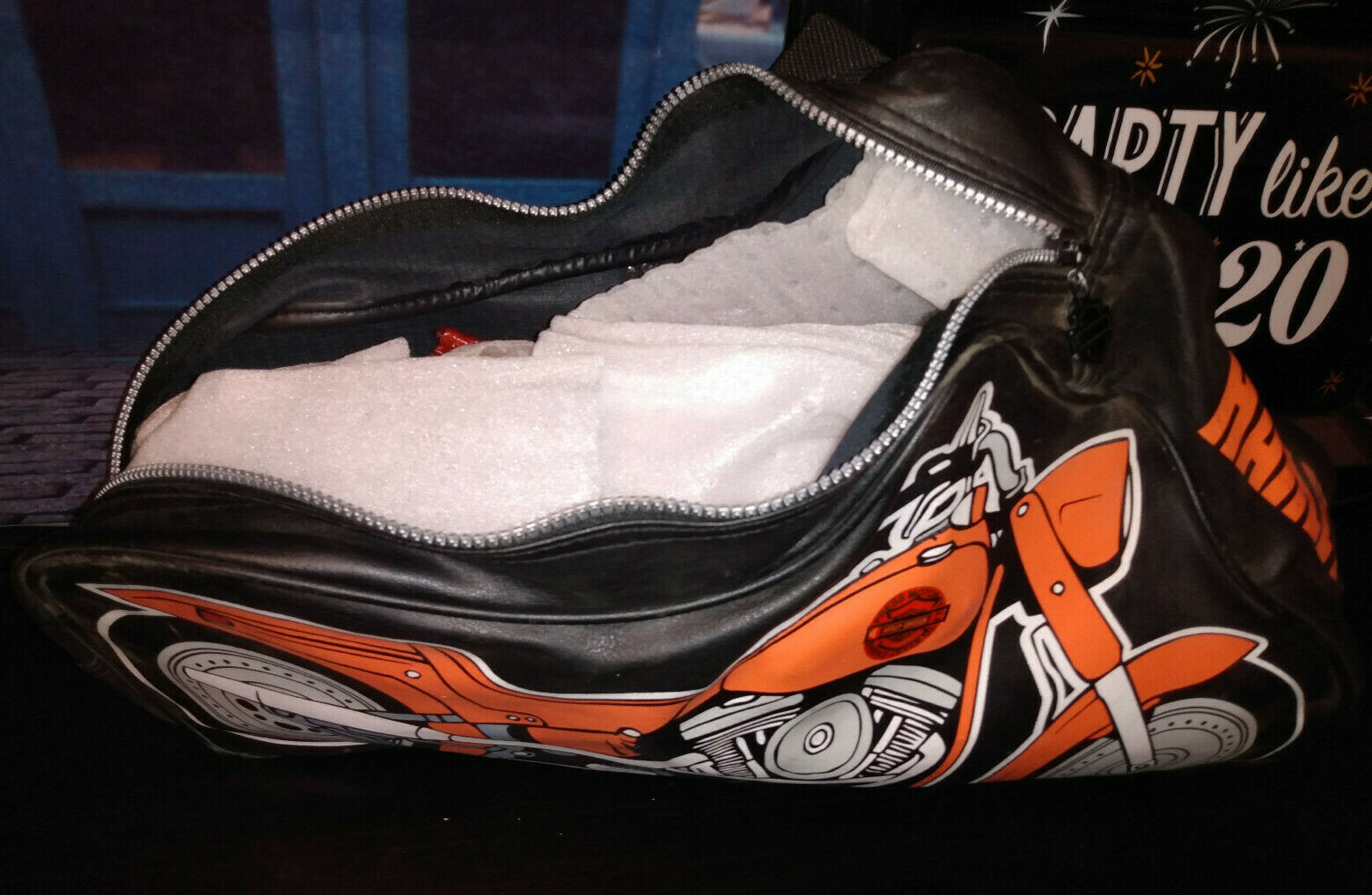 HARLEY DAVIDSON Black/Orange Kids/Toddler Backpack 20" x 10" x 4" Faux Leather eBay