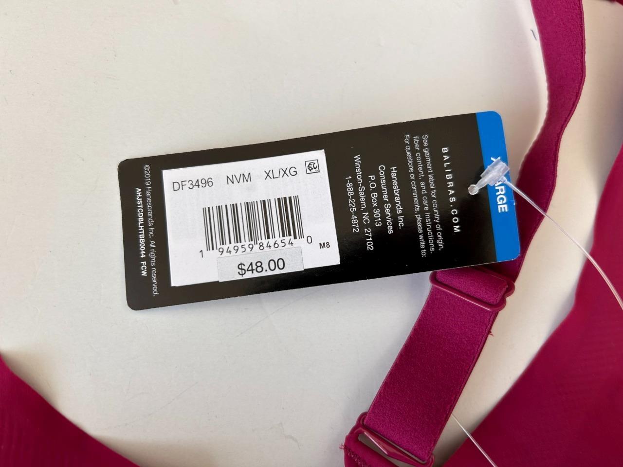 Bali bra size XL 42 C D DD Easylite Back Close Comfort NEW wireless DF3496 eBay