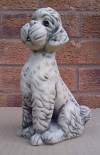 7” LARGE RESIN POODLE FIGURINE.