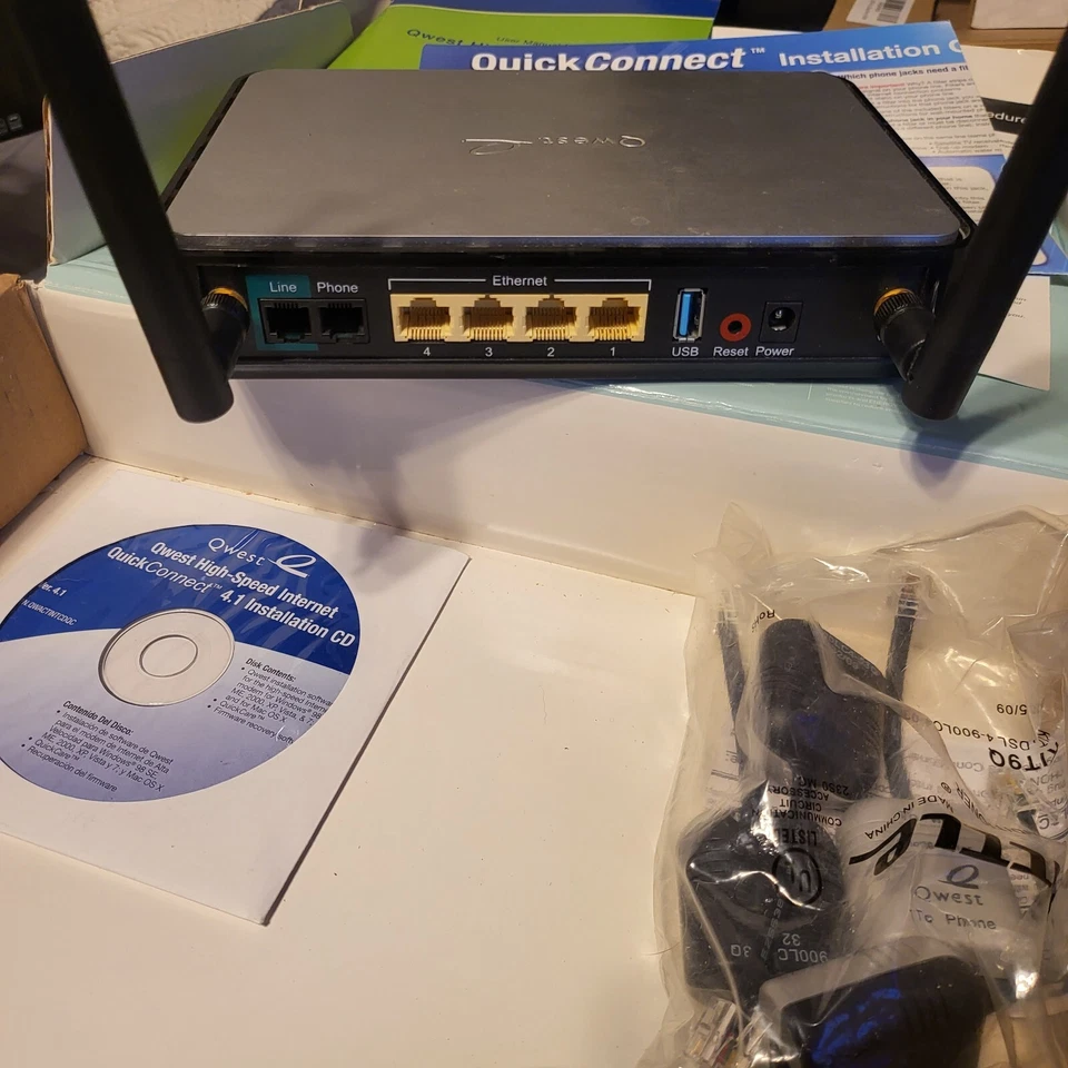 Actiontec Q1000 4-Port Gigabit Wireless N Router - Image 3 of 4