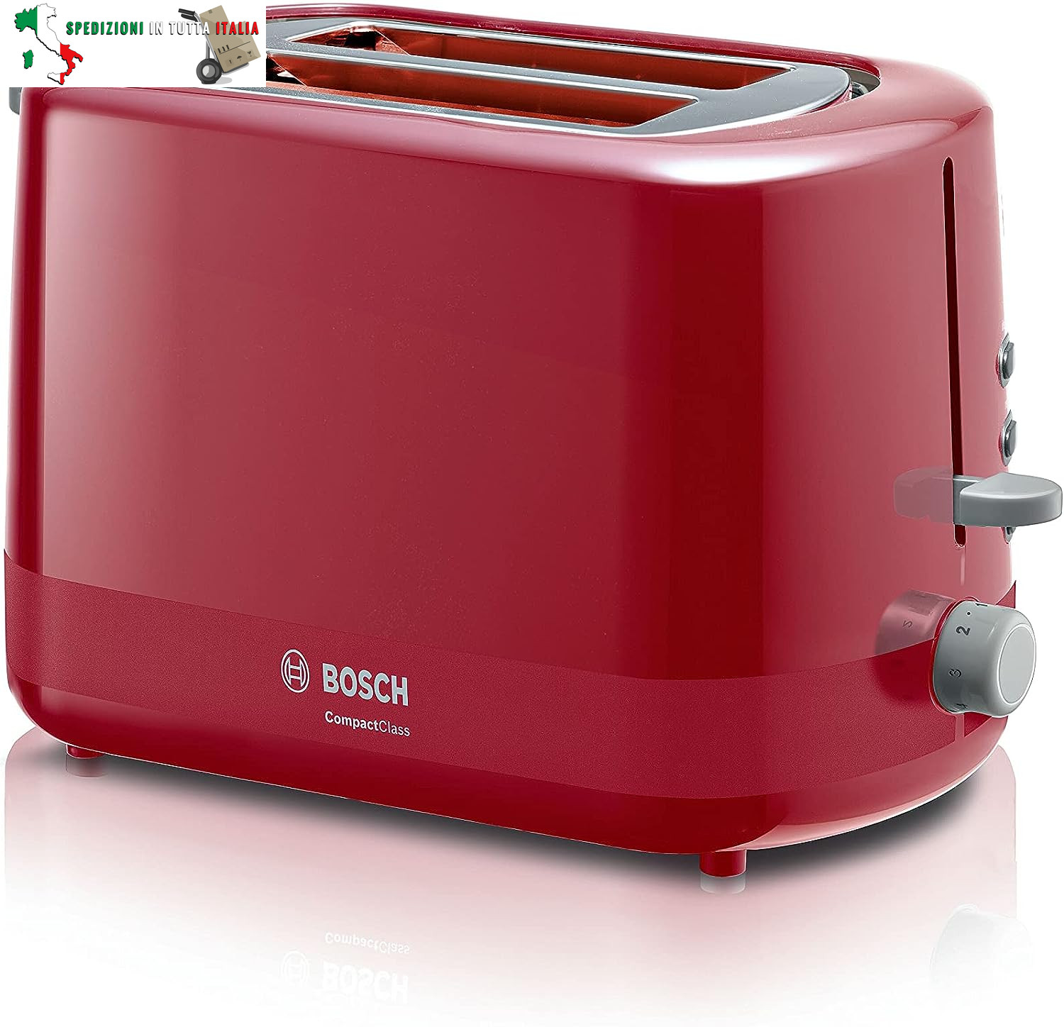 Bosch CompactClass TAT3A114 Tostapane Rosso 800W | Offerta Shop Online