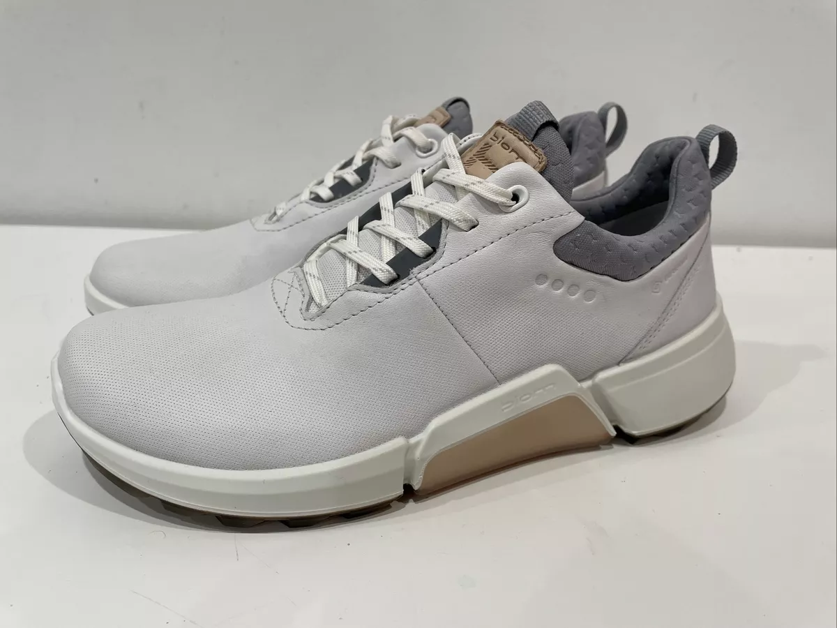 ECCO Womens BIOM H4 Golf Shoes White Silver Grey Size 36 EU 5 5.5US Gore Tex