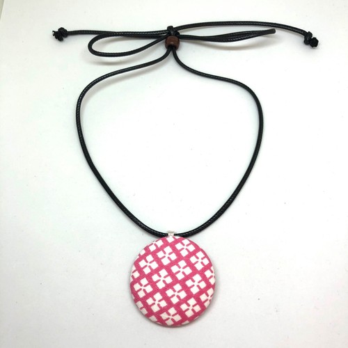 Black White Red Blue Polkadot Long Round Button Earrings Necklace Matching Set - Picture 43 of 64