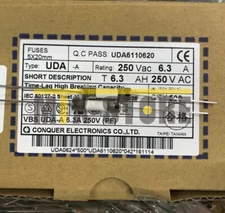 10QTY T6,3AH250V' T6,3A 250V' T6,3 H250V' cartridge CERAMIC Fuses 5X20mm NEW