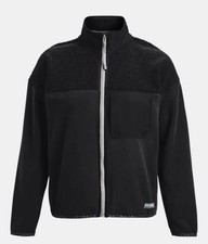 Under Armour Women  s Polartec Maxx Full Zip Jacket XLT Loose Fit Black New